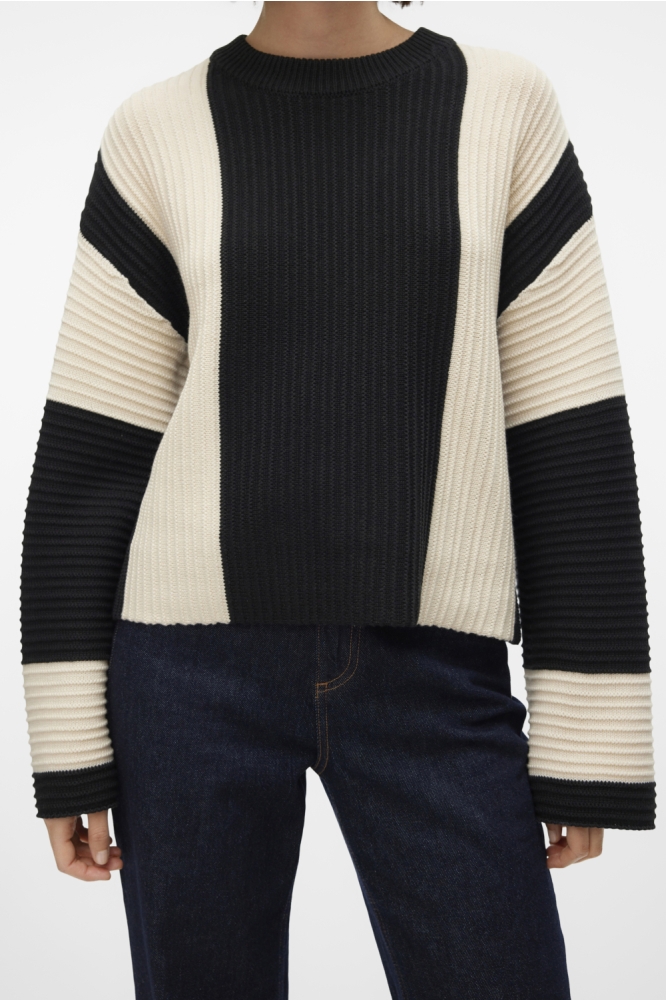 VMGIGI LS O-NECK PULLOVER LCS REP 10317206 Black/W. BIRCH